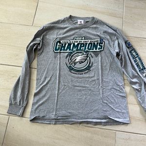 NFL 2004 Eagles long sleeve T-shirt for in a row NFC East division champs